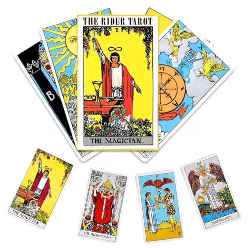 IKOPFLN 78 Cartas De Tarot Vintage Baraja De Tarot, tarot rider waite (con Manual)