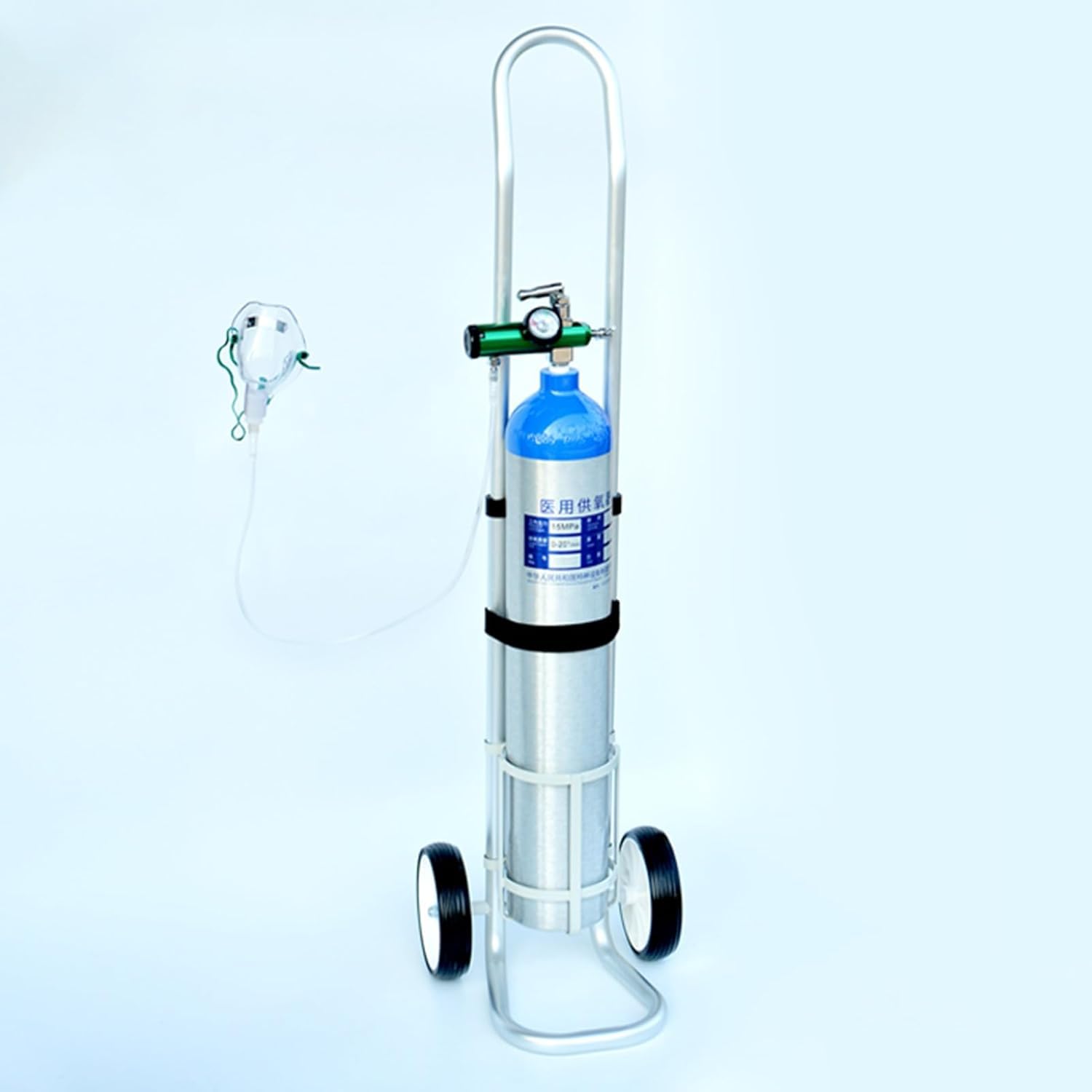 JKJZSALJ Oxygen Cylinder Rack, Gas Cylinder Trolley, Oxygen Cylinder Rack Single Cylinder Oxygen Cart, Oxygen Cylinder Cart For Oxygen Tank,Diameter 14.6Cm,Diameter 12.5cm(4 7/8in)