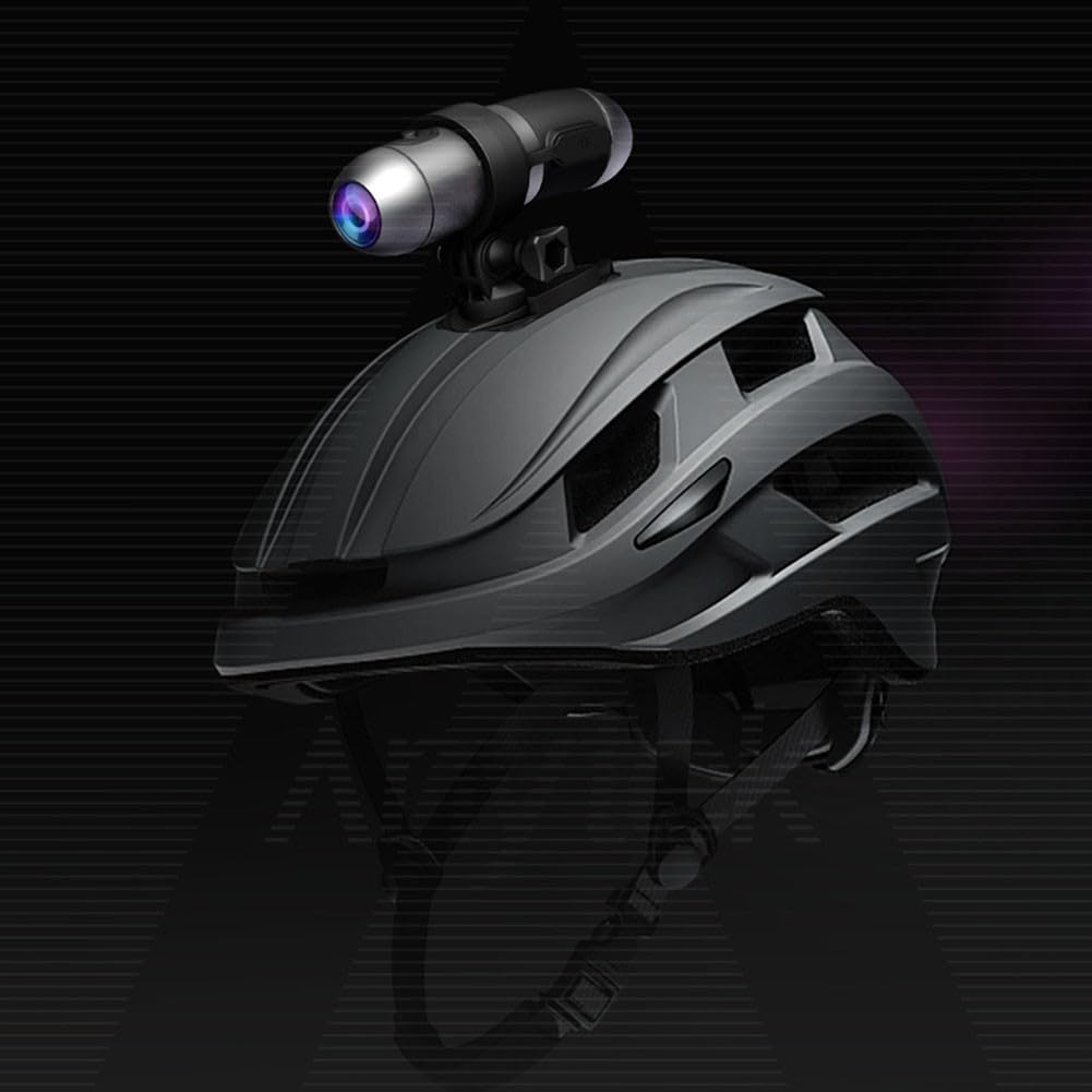Cámara de doble acción 2K con WiFi, grabación frontal y trasera antivibración para casco de motocicleta, cámara deportiva impermeable para ciclismo, senderismo, gris