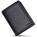 Portefeuille Homme Cuir RFID Blocage Porte-Monnaie|Porte-Carte pour Carte d'Identité/Carte Grise/Cartes de Crédit,avec Grande Poche à Monnaie,2Compartiments à Billets (080 Nero)
