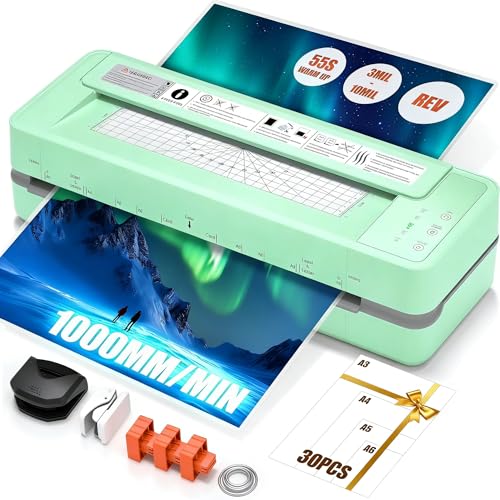 A3 Laminator 9-in-1 with Cutter, Corner Rounder, Hole Punch