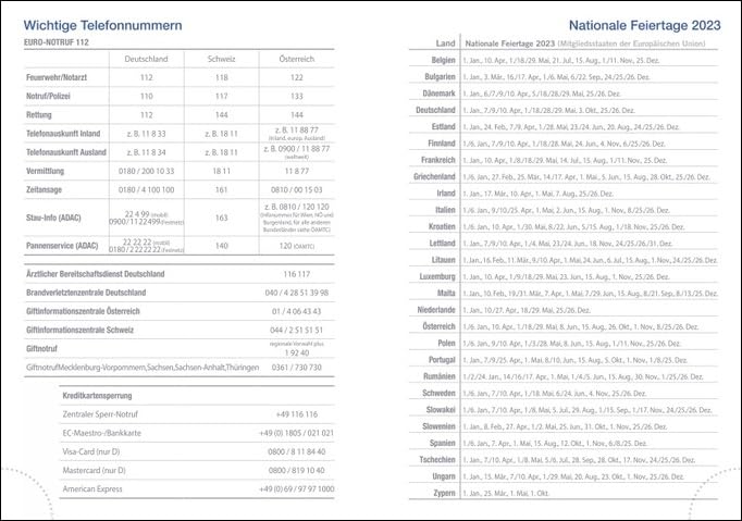 Wochen-Cheftimer A5. Blauer Terminkalender 2023. Buch-Kalender mit Lesebändchen und Eckperformation. Wattierter Taschenkalender zum Planen von Terminen.