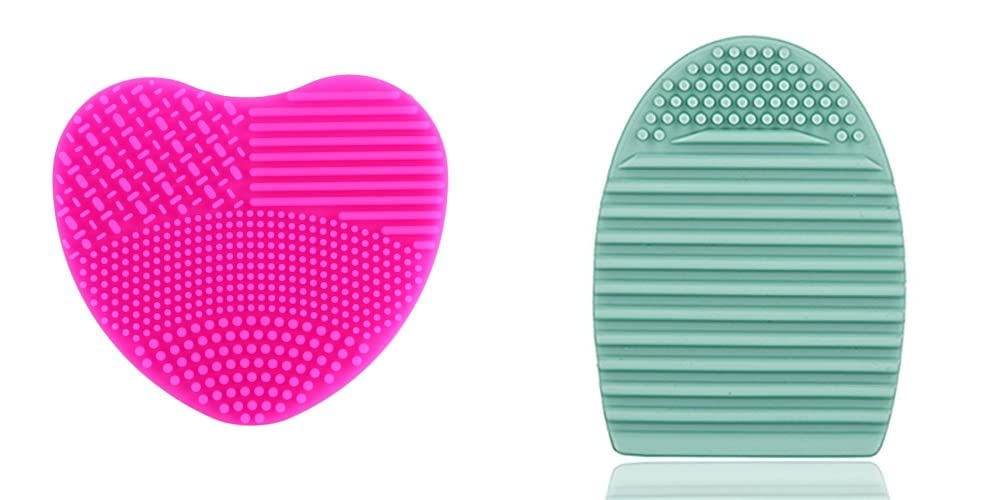 COSLUXE Brush Cleaning Mat, Silicone Makeup Cleaning Brush Scrubber Mat Portable Washing Tool Cosmetic Brush Cleaner (Egg Shaped 1 Pcs)-image-26