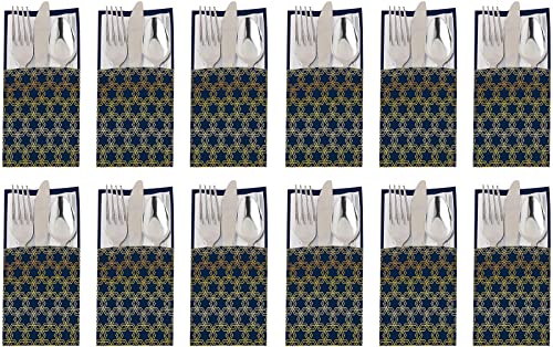 Stephanie Imports Set of 12 Hanukkah Cutlery Paper Holders (7