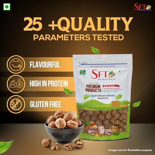 Image of SFT Premium Inshell Dried Walnut 500g (Pack of 1) | Dry Fruits, Healthy Snacks | Large Size | Walnut with Shell | Rich in Protein, Antioxidants & Source of Omega-3