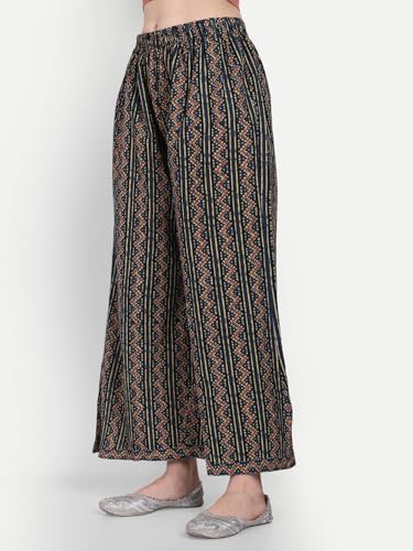 Image of Ajrak Printed Kurta with Plazzo Set Brown