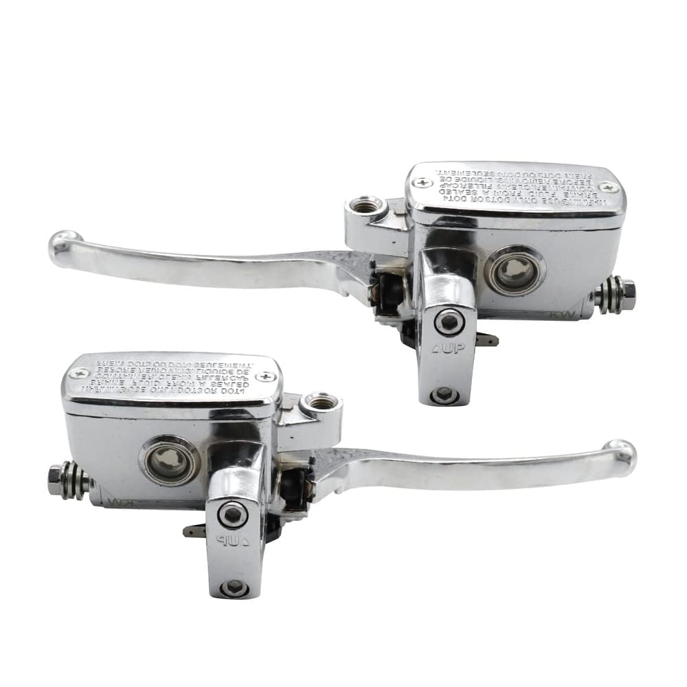 SecosAutoparts Leviers de maître-cylindre de frein chromés compatibles avec Suzuki Intruder 800 1994-2004 1400 1990-2004 1500 1998 1999 2000 2001 2002 2003 2004