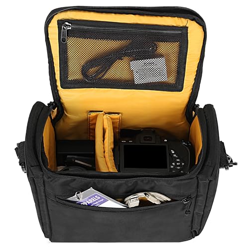 Image of Camera Bag Compact Retrospective Camera Shoulder Bag for DSLR /SLR & Mirrorless - Fits Nikon, Canon, Sony - Camera Bag for Travel - Shockproof Sling Case for Lens - Water-Resistant