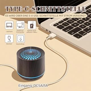 Nixtrve Diffusore di aromi ad ultrasuoni da 300 ml, diffusore di oli essenziali, umidificatore con nebbia fredda, luce LED a 7 colori e spegnimento automatico, diffusore di oli essenziali per la casa