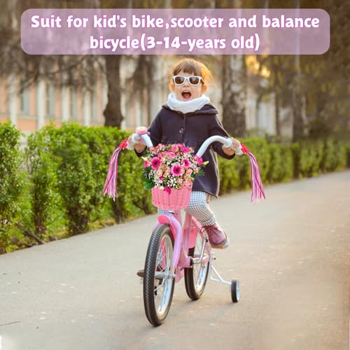 Panier vélo enfant osier fixation stable lanières cuir de rechange kit complet