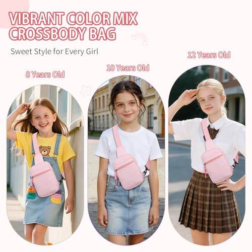 Image of Birthday Gifts for 8 9 10 11 12 Year Old Teens Girls Kids, Fanny Pack Crossbody Bag Sling Belt Bags Purse, Dorm Travel Essentials for Girls Fashion, Preppy Tween Teen Girl Gift Trendy Stuff