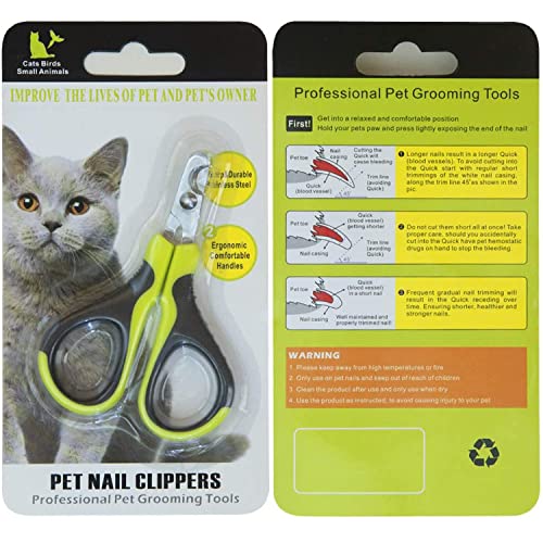 Alinana Krallenschere Kaninchen, Krallenschere Katzen mit Einzigartiger 25 Grad Schneidekopf, Fachmann Hundekrallen Schneider Für für kleine Hunde Welpen Katzen Hasen, Gebogene Klinge