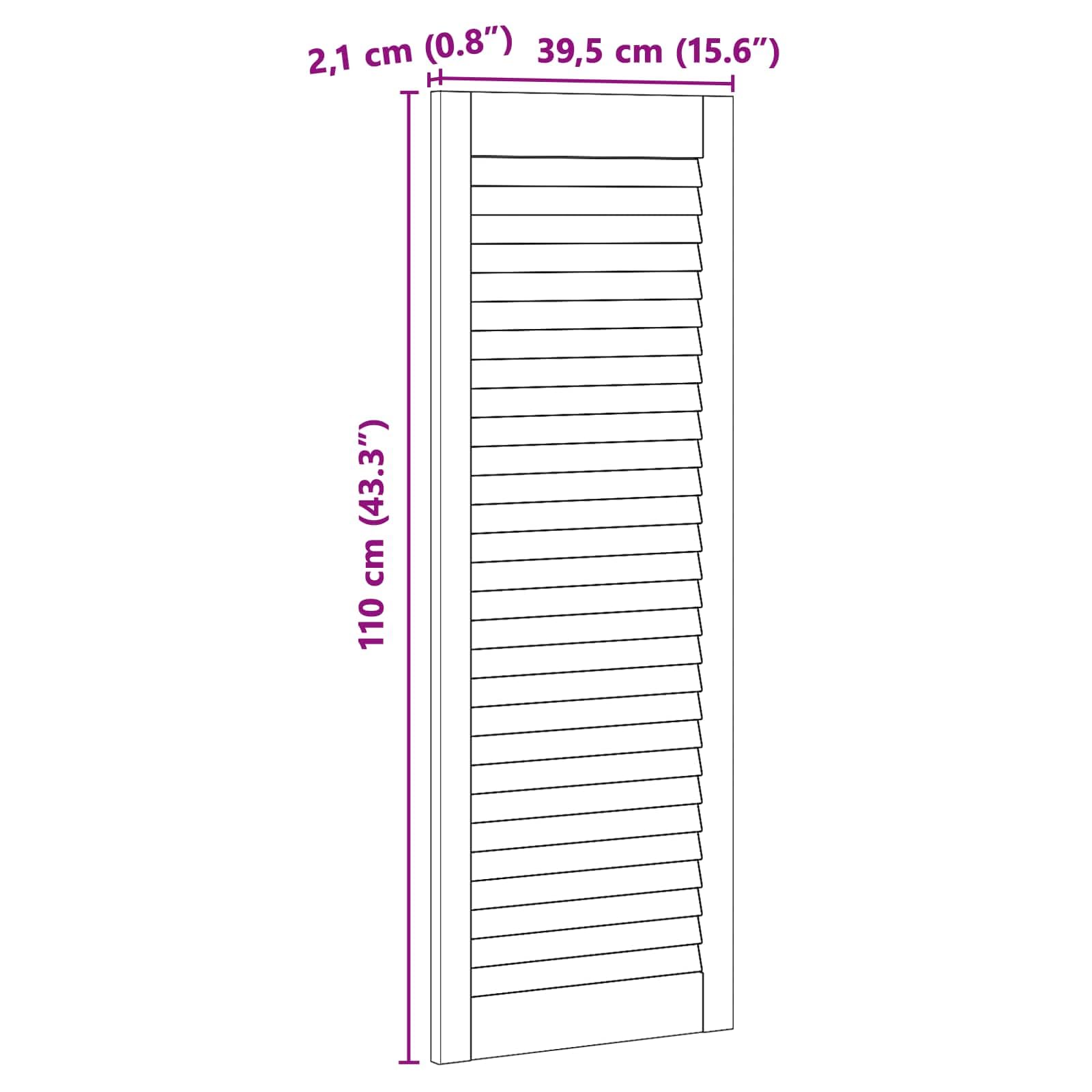 Puerta de Armario con Puerta 4 pcs Natural 110 x 2,1 x 39,5 cm,Ferretería para armarios,Puertas de armarios,9.84kg-3394494