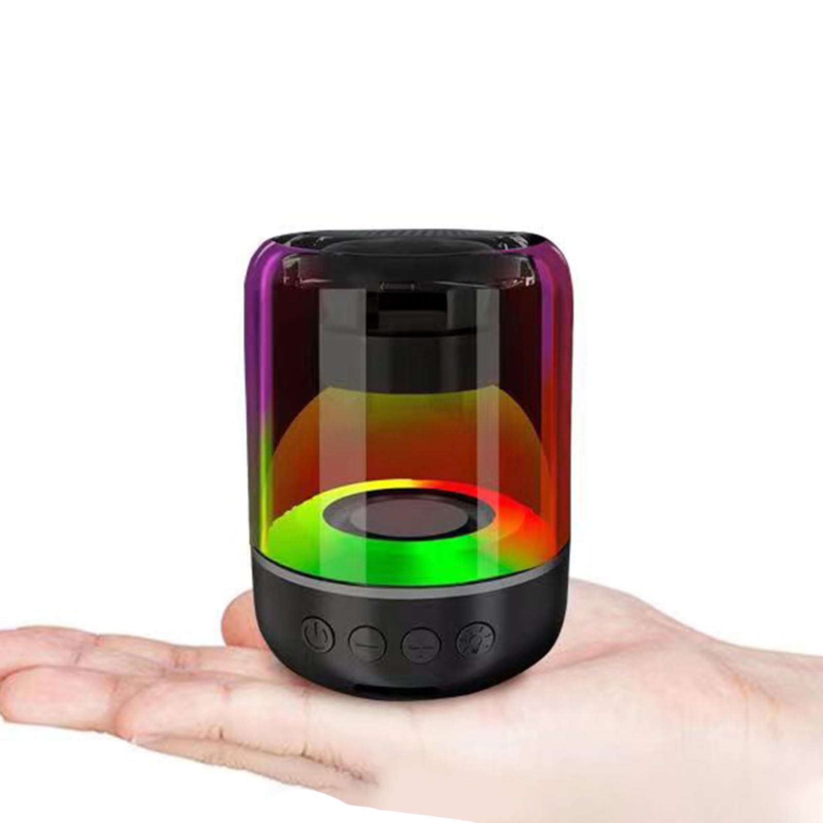 Mini Quran, Coque Transparente 3D avec éclairage Vague Aquatique, Bluetooth 5.0, Son Surround HD 360° et Basses, Application/télécommande, 18 récitants et 15 Langues, pour Les musulmans
