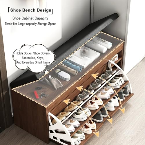 Banc d'entrée avec rangement fonctionnel meuble chaussures chambre couloir