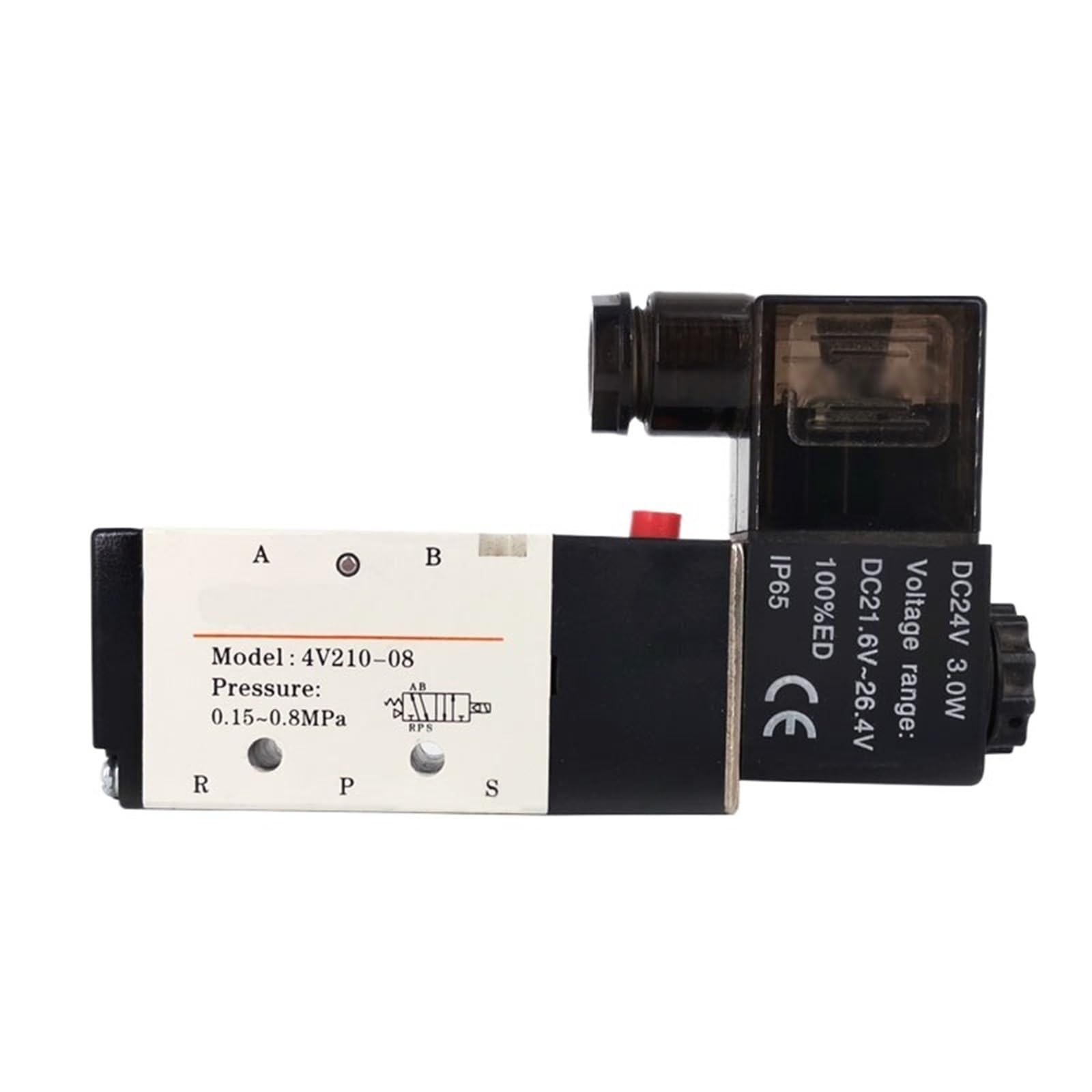 Electroválvula neumática eléctrica de 5 vías y 2 posiciones, control aire gas, válvula magnética, 12 V, 24 , 220 , voltaje bobina, conexiones manguera 4 mm a(Pc 4mm Fittings,Motor With Bracket)