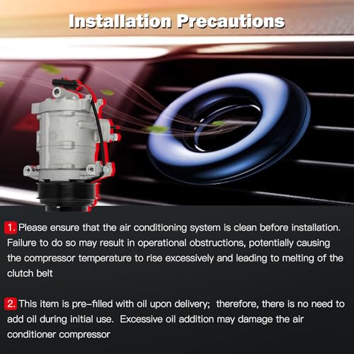Image of cciyu Air Conditioning Compressor for Jeep Grand Cherokee 3.0L 2007-2010