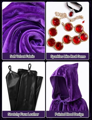 Image of Raven Costume Women 5PCs Accessories, 2026 Halloween Anime Cosplay for Teen