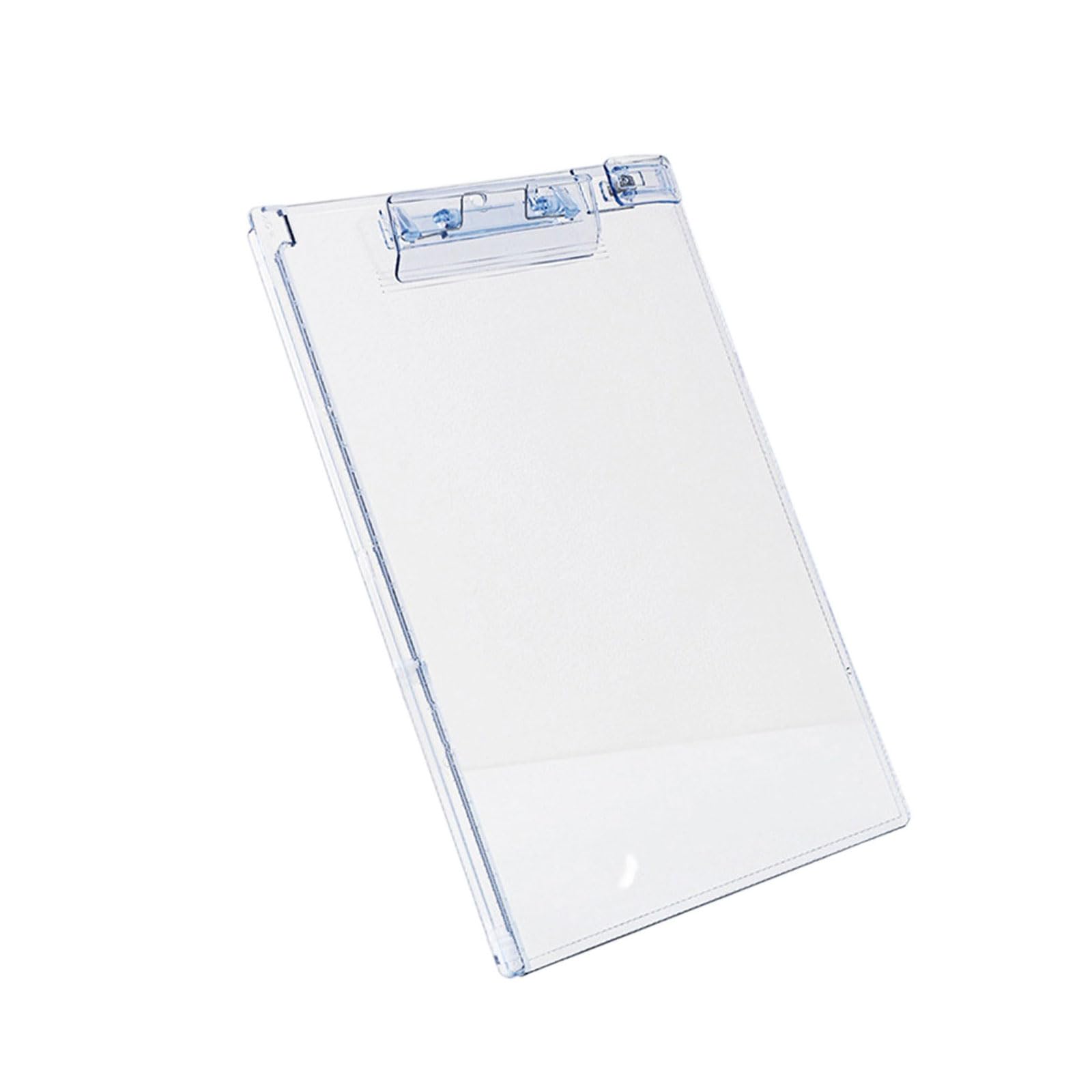 Yrohgkpn Transparent Blue Clear Acrylic Clipboard With Pen Clip And Measuring Ruler 12.8X9inch Standing Up Clipboard Conference Writing Board Hanging With Hook