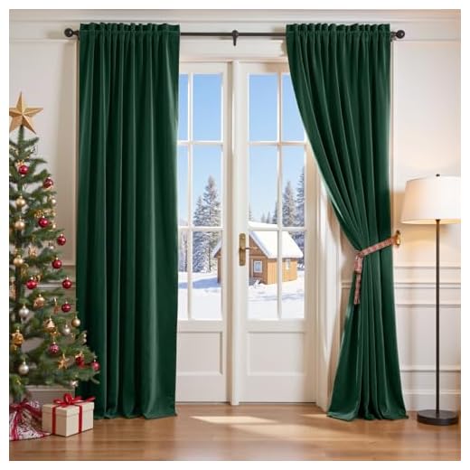 jinchan Velvet Blackout Curtain for Living Room