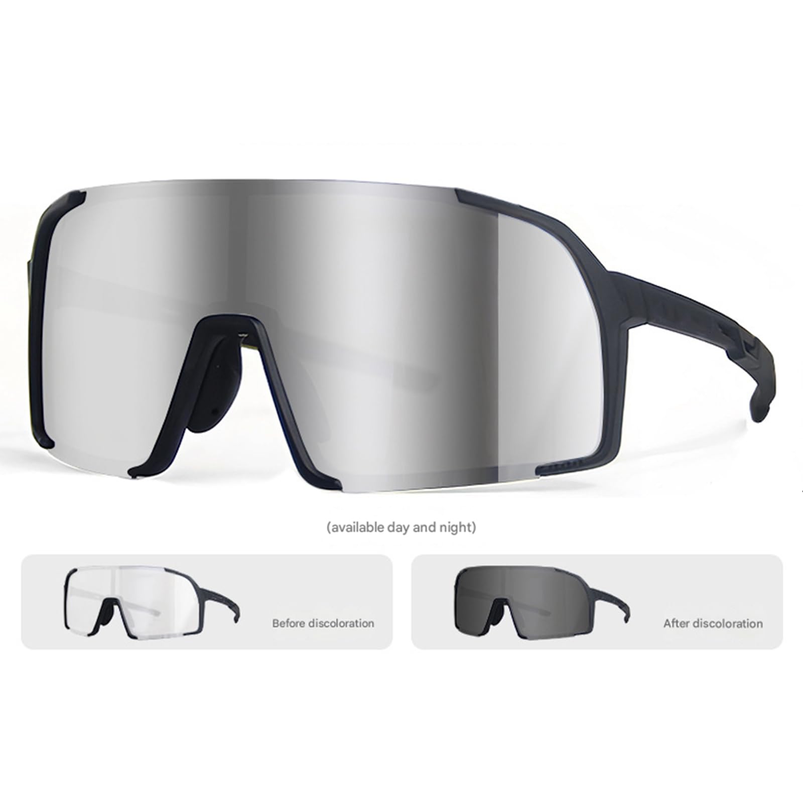 Allwetter Sportbrille, klare Gläser, schlagfester Rahmen für Langstreckenradfahren und Pendeln, Fahrradbrillen und Schutzbrillen