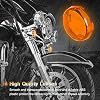 NTHREEAUTO Bullet Turn Signal Light Lens Cover Compatible with Harley Sportster Street Glide Road King Softail, Full Set, Amber, Red