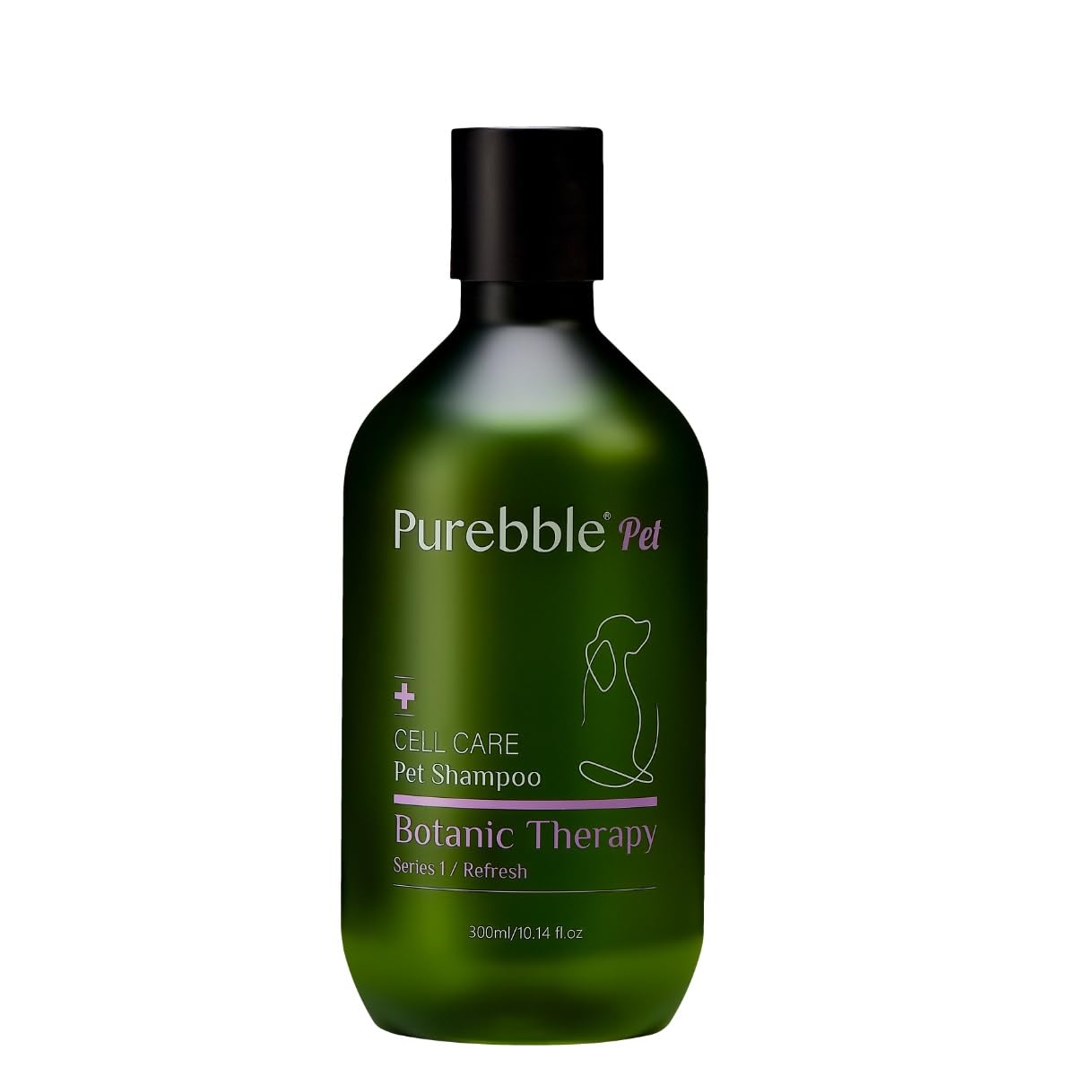 Purebble Pet Shampoo Refresh Purple Botanical Line- for Soft and Shiny Coat and Fur- Cleanses, Conditions, and Detangles, pH- Balancing Formula for Pets, No Artificial Fragrance, 300ml / 10.14 fl oz