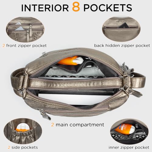 Image of VOLGANIK ROCK Crossbody Bag for Women with Tassel Ladies Soft PU leather Purses and Handbag Pocketbooks