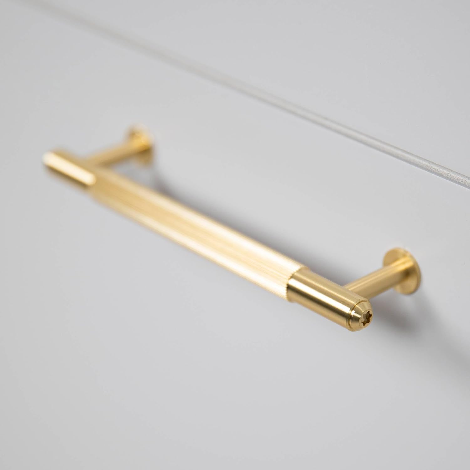Buster and Punch Pull Bar Linear Knurl Brass Medium