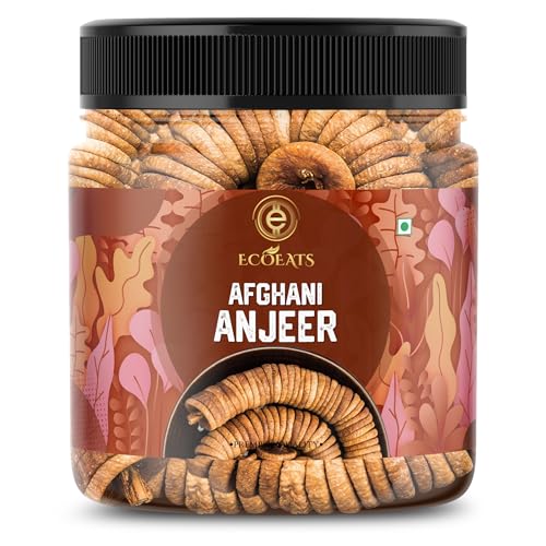Ecoeats Afghani Dried Figs 250gm | Natural Sweet and Soft Anjeer for Juice | Rich in Iron, Fiber, Calcium & Vitamins | Premium Quality