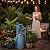 Ultym 32" Outdoor Water Fountain, Ceramic Outdoor Fountain, Stacked 4-Tier Vase Waterfalls for Garden, Patio, Yard, or Porch Decor, Creating Relaxing Serene Oasis, Embossed Leaf Pattern, Turquoise