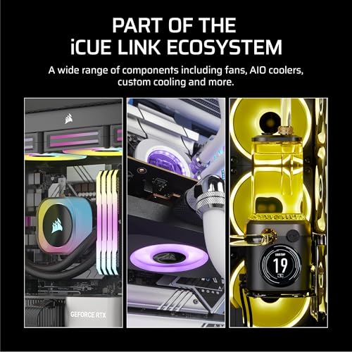 CORSAIR iCUE Link RX140 MAX RGB 140mm PWM Thick Fans with iCUE Link System Hub – High-Static Pressure – Magnetic Dome Bearing – Dual Pack – White - image 7