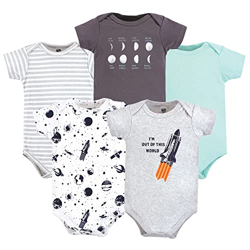 Image of Hudson Baby Unisex Baby Cotton Bodysuits 5-pack