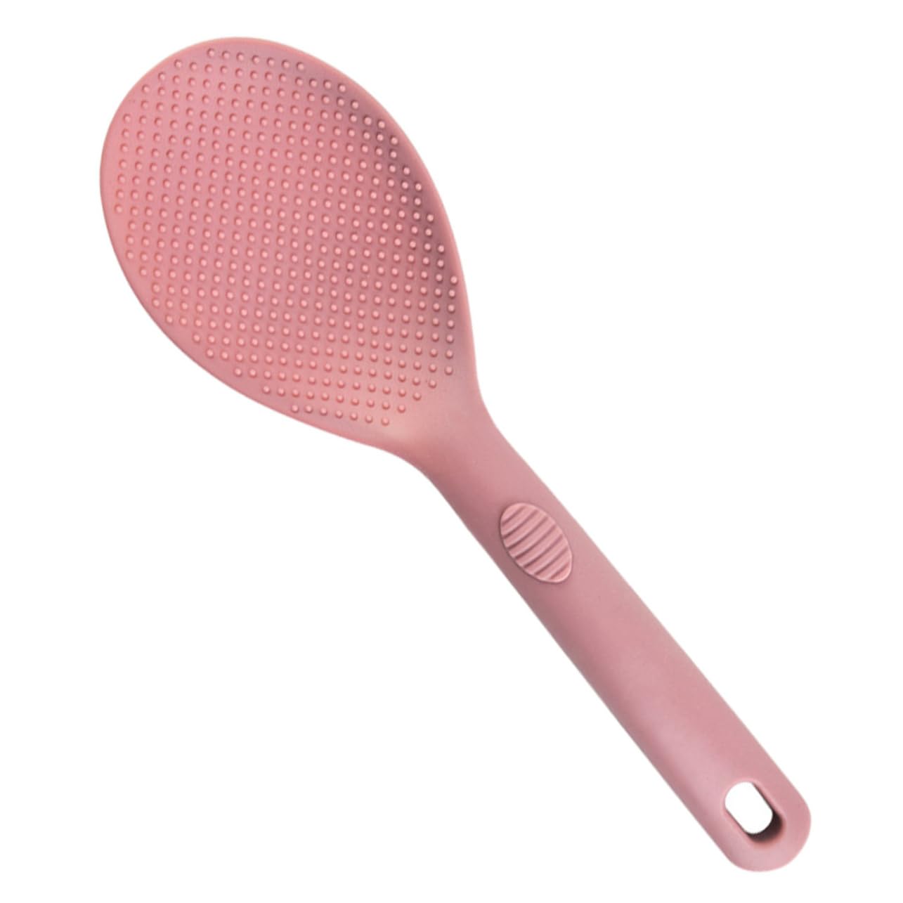 Cabilock 1Pc Pink Silicone Rice Spoon Rustproof Cookware Non Stick Design for Serving Rice and More Space Saving with Hanging for Everyday Use