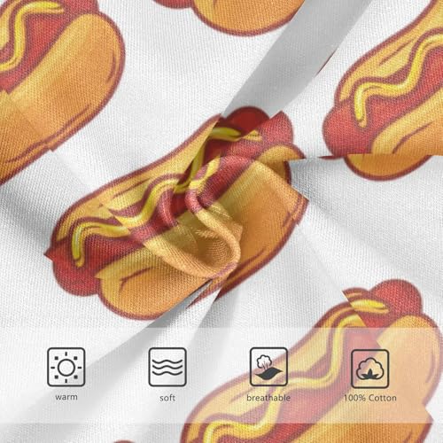 Wusikd Hotdog White Boys' Underwear Cotton Boys Briefs Soft Toddler Underwear 3T3