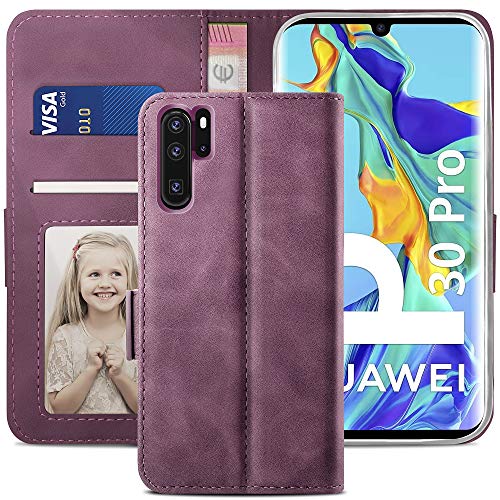 Coque Huawei P30 Pro portefeuille antichoc avec fentes pour cartes