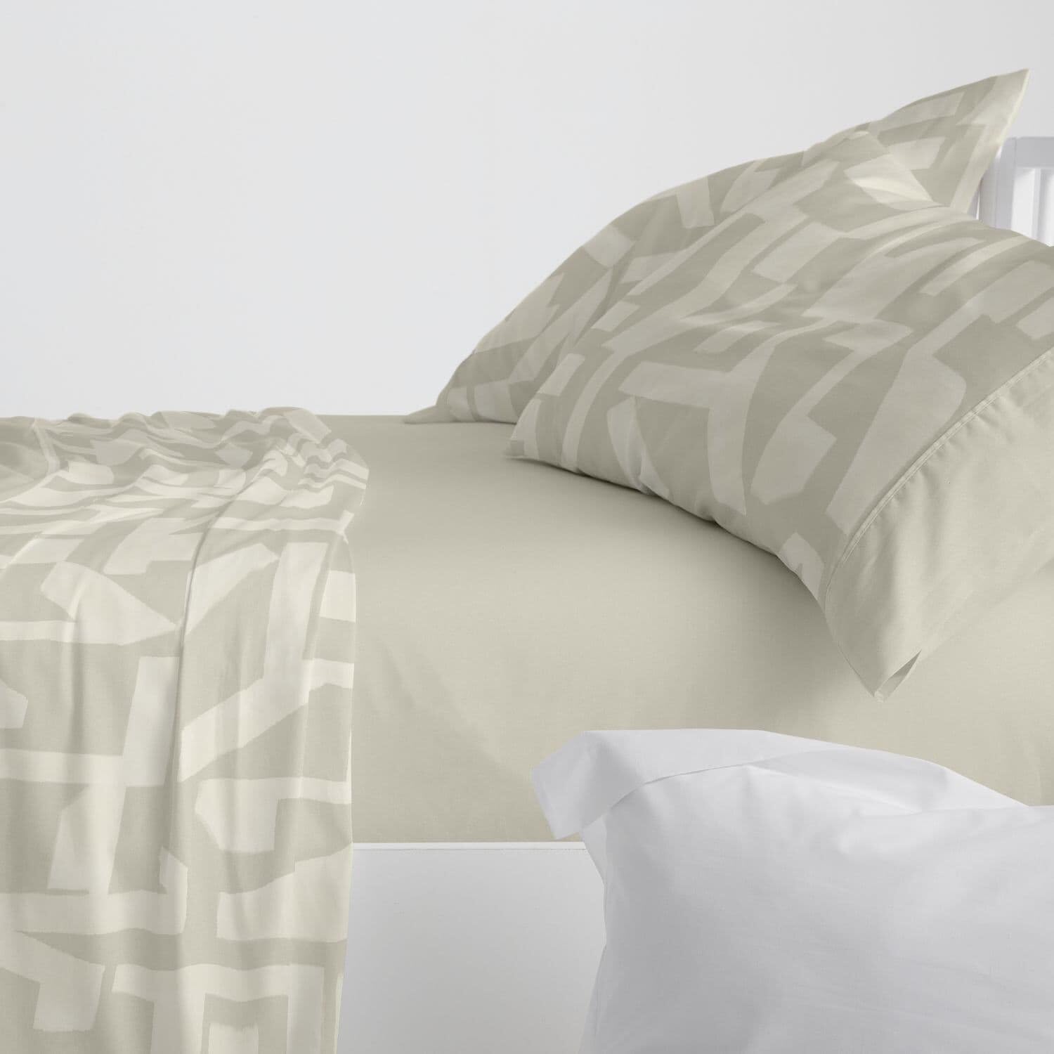 Burrito Blanco | Juego de sábanas | Cama de 135cm. (+Medidas Disponibles) | Diseño 141 | Color Musgo (135x190/200cm.)