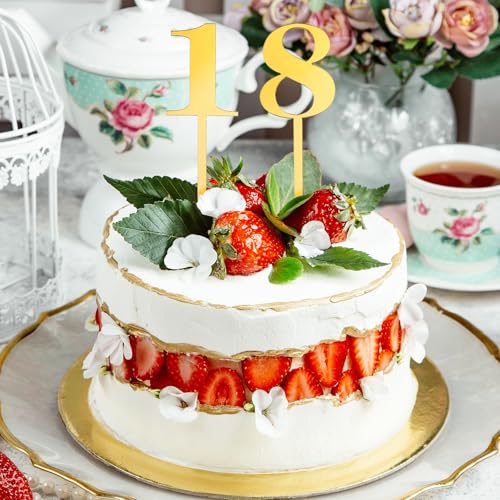 Zeyiyer 588515_1_VMA5APXN 20 Pcs Acrylic Number Cake Topper 0-9 Gold Numbers 2 Inch Happy Birthday Cake Toppers Wedding Anniversary Party Cupcake Toppers thumb #5