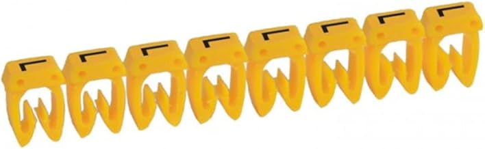 Marcador para cableado CAB3 de 0,5 a 1,5 mm² con letra mayúscula L, color amarillo, 16 x 6,5 x 2,2 centímetros (referencia: Legrand 38311)