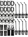 Zhanmai 30 Pieces Tactical Molle Attachments Tactical Bag Clip Strap Set for Tactical Backpack Molle Bag, 5 Styles (Style 1)
