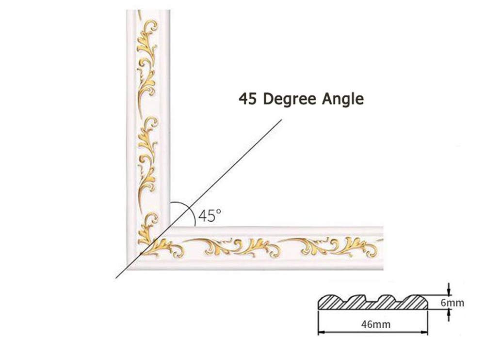 Primst Moldeo flexible de 298 cm, autoadhesivo, 3D resistente al agua, molduras de techo, líneas de pared para decoración del hogar (blanco y plateado)