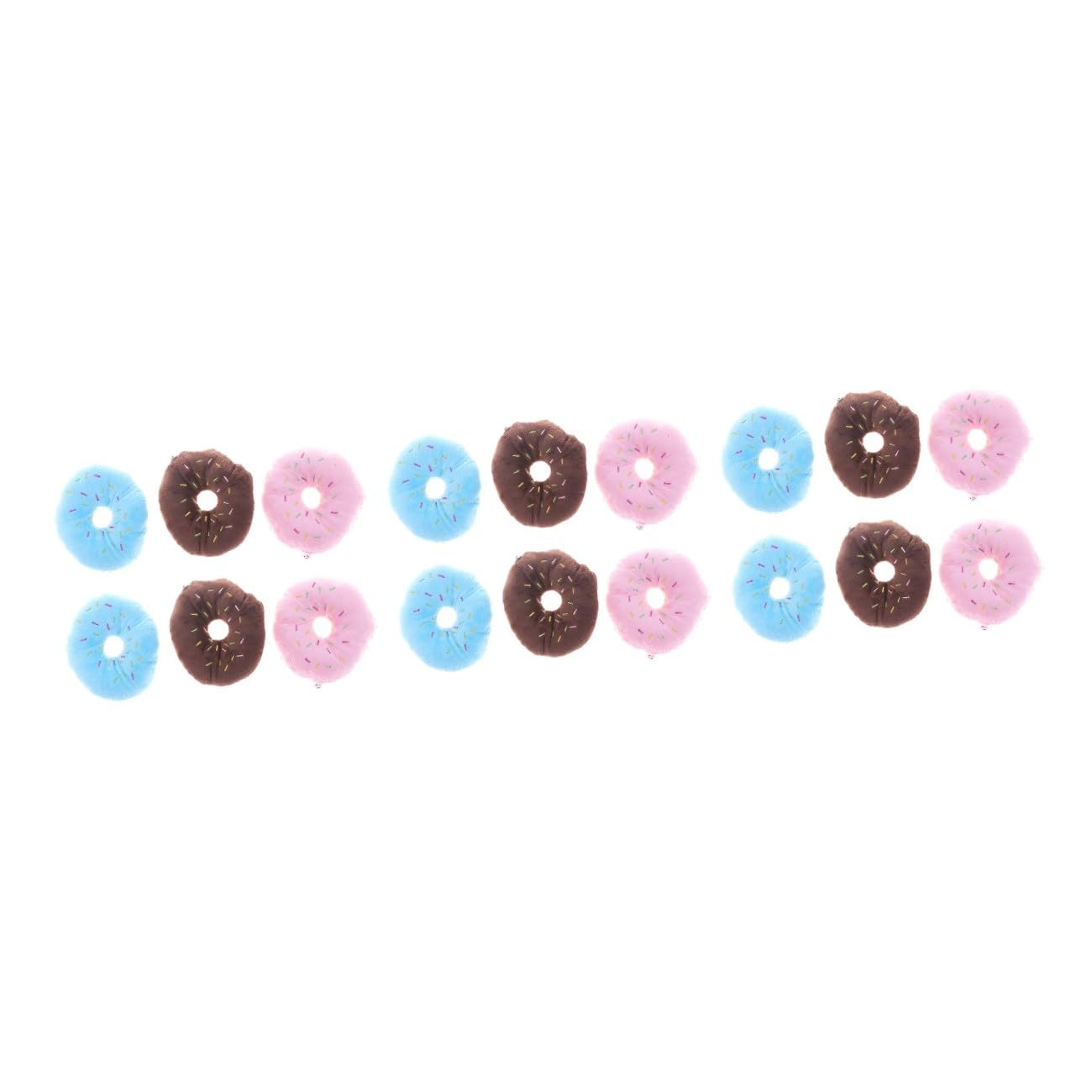 FRCOLOR 3 Sets Hundekauspielzeug Plüsch-Donut Quietschspielzeug Hundespielzeug Zum Apportieren Von Welpen Beißspielzeug Haustierkauspielzeug 6 Stück * 3