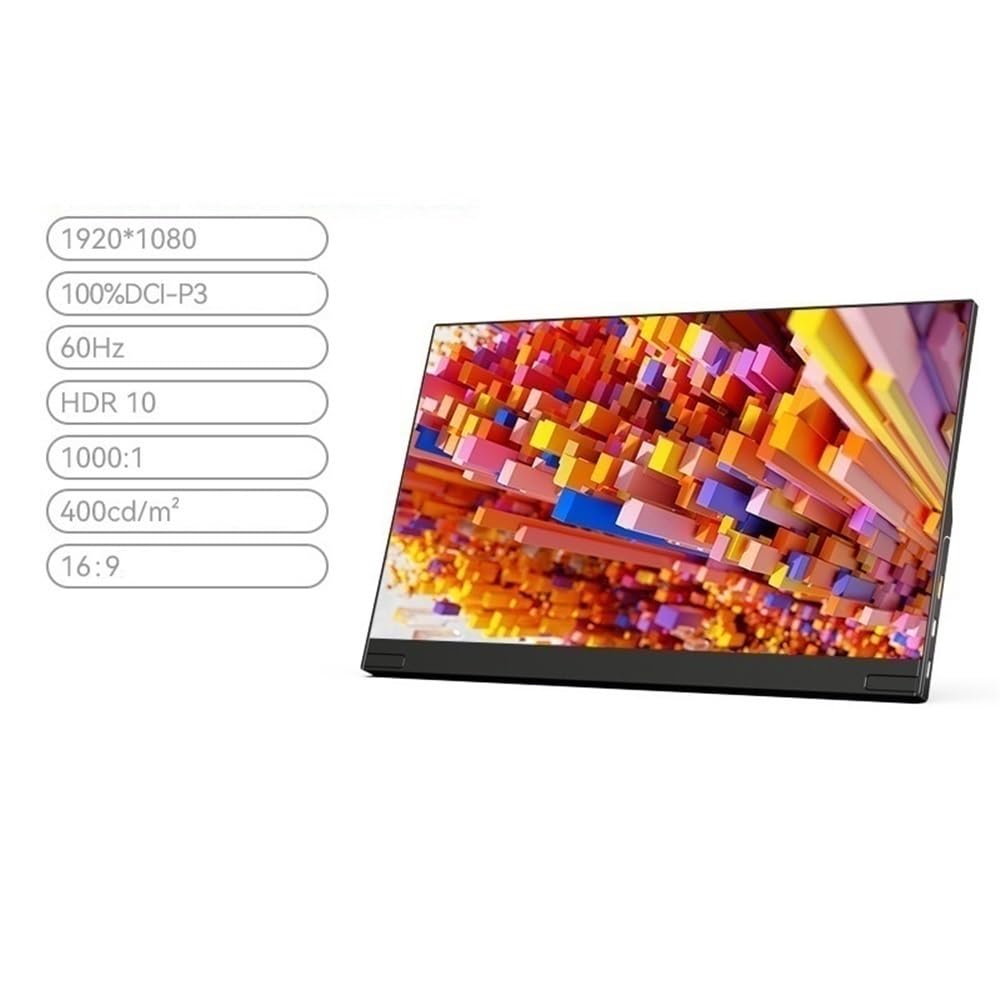 Monitor portatile IPS 1080P con schermo esteso da 60 Hz for laptop, secondario esterno Monitor per Smart Working