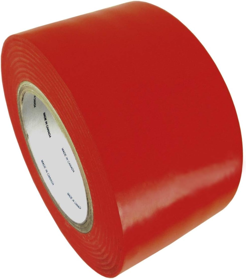 GGR Supplies UV Resistant Tape with Synthetic Rubber Adhesive. Stucco Window/Door, Polyethylene Splicing/Seaming in Construction, No Residue, Weatherproof, Tacky Bond. 60 Yds. (Red, 6" (144mm))