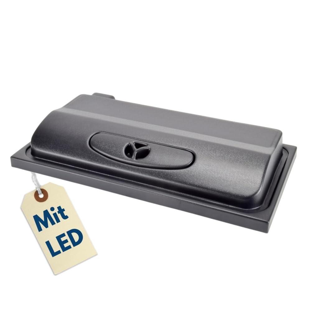 GarPet Aquarium Abdeckung LED 60x30 cm Schwarz Mit Licht Terrarium Beleuchtung