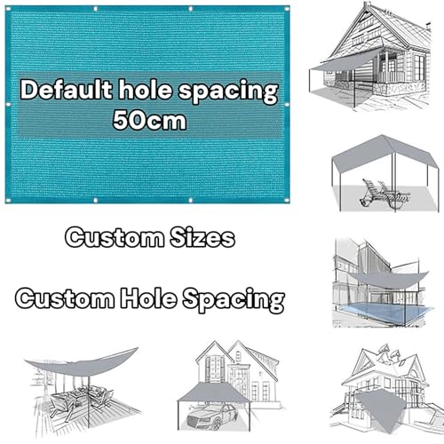 Voile ombrage rectangulaire 4.5x5 m auvent jardin terrasse bleu - 8