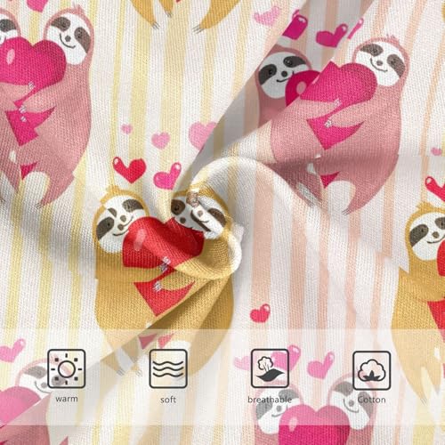 Joisal Toddler Girls Underwear 2t Cotton Panties Little Girl Aesthetic Undies Kids Briefs Cute Sloths Stripes Valentine3