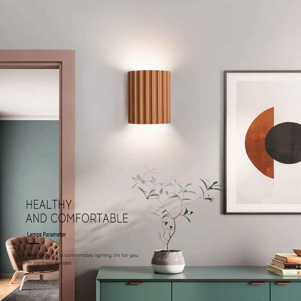 Lampa ścienna LED do sypialni, oświetlenie pośrednie z żywicy, lampka nocna G9 do sypialni, lampka nocna, salon, wejście.