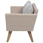Vittoria Lounge-Set Rattan Braun mit grauen Auflagen