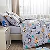Mooreeke Kids Full Comforter Sets for Boys 8 Pieces Excavator Grey Bedding Set for Teens Soft Microfiber Kids Bed in A Bag with Comforter, Sheet Set, Shams and Decorative Toy Pillow All Season #3